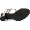 image:imageAllegra K Womens Slingback Block Heel Ankle Strap SandalsGunmetal