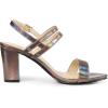 image:imageAllegra K Womens Slingback Block Heel Ankle Strap SandalsGunmetal