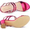 image:imageAllegra K Womens Slingback Block Heel Ankle Strap SandalsHot Pink