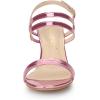 image:imageAllegra K Womens Slingback Block Heel Ankle Strap SandalsPink