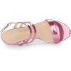 image:imageAllegra K Womens Slingback Block Heel Ankle Strap SandalsPink