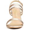 image:imageAllegra K Womens Slingback Block Heel Ankle Strap SandalsRose Gold