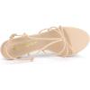 image:imageAllegra K Womens Strappy Slingback Kitten Heels SandalsBeige