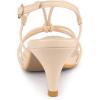image:imageAllegra K Womens Strappy Slingback Kitten Heels SandalsBeige