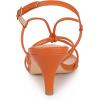 image:imageAllegra K Womens Strappy Slingback Kitten Heels SandalsOrange