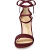image:imageAllegra K Womens Tie Up Heels Burgundy Open Toe Chunky High Heels Sandal 65 M US