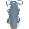 image:imageAllegra K Womens Tie Up Strappy Heels Chunky High Heels Haze Blue Sandal 8 M US