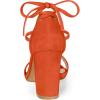 image:imageAllegra K Womens Tie Up Strappy Heels Chunky High Heels Orange Sandal 65 M US