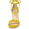 image:imageAllegra K Womens Tie Up Strappy Heels Chunky High Heels Yellow Sandal 65 M US