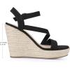 image:imageAllegra K Womens Wedges Heels Platform Strappy Ankle Strap Espadrilles Wedge SandalsBlack