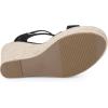 image:imageAllegra K Womens Wedges Heels Platform Strappy Ankle Strap Espadrilles Wedge SandalsBlack