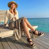 image:imageAllegra K Womens Wedges Heels Platform Strappy Ankle Strap Espadrilles Wedge SandalsBlack