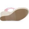 image:imageAllegra K Womens Wedges Heels Platform Strappy Ankle Strap Espadrilles Wedge SandalsPink
