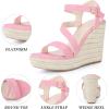 image:imageAllegra K Womens Wedges Heels Platform Strappy Ankle Strap Espadrilles Wedge SandalsPink