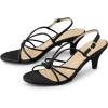 image:imageAllegra K Womens Strappy Slingback Kitten Heels SandalsBlack