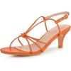 image:imageAllegra K Womens Strappy Slingback Kitten Heels SandalsOrange