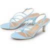 image:imageAllegra K Womens Strappy Slingback Kitten Heels SandalsSky Blue