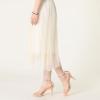image:imageAllegra K Womens Diamond Heels Square Toe Ankle Strap Stiletto Heels SandalBeige