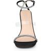 image:imageAllegra K Womens Diamond Heels Square Toe Ankle Strap Stiletto Heels SandalBlack