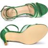 image:imageAllegra K Womens Glitter Ankle Strap Grass Green Stiletto Heels Sandals 9 m US