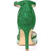 image:imageAllegra K Womens Glitter Ankle Strap Grass Green Stiletto Heels Sandals 9 m US