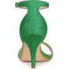 image:imageAllegra K Womens Glitter Ankle Strap Stiletto Heel Sandals 7 Green