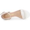 image:imageAllegra K Womens Glitter Ankle Strap Stiletto Heel Sandals 7 White