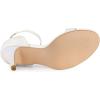 image:imageAllegra K Womens Glitter Ankle Strap Stiletto Heel Sandals 7 White