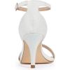 image:imageAllegra K Womens Glitter Ankle Strap Stiletto Heel Sandals 7 White