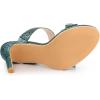 image:imageAllegra K Womens Glitter Rhinestone Stiletto Heels Green Sandals 9 m US
