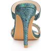 image:imageAllegra K Womens Glitter Rhinestone Stiletto Heels Green Sandals 9 m US