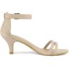 image:imageAllegra K Womens Kitten Heel Ankle Strap Sandals ShoesBeige