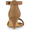 image:imageAllegra K Womens Kitten Heel Ankle Strap Sandals ShoesBrown
