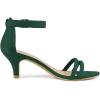 image:imageAllegra K Womens Kitten Heel Ankle Strap Sandals ShoesGreen