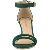image:imageAllegra K Womens Kitten Heel Ankle Strap Sandals ShoesGreen
