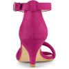 image:imageAllegra K Womens Kitten Heel Ankle Strap Sandals ShoesHot Pink