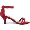 image:imageAllegra K Womens Kitten Heel Ankle Strap Sandals ShoesRed