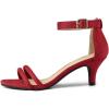 image:imageAllegra K Womens Kitten Heel Ankle Strap Sandals ShoesRed