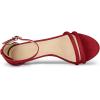 image:imageAllegra K Womens Kitten Heel Ankle Strap Sandals ShoesRed