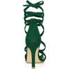 image:imageAllegra K Womens Lace Up Heels Stiletto High Dark Green Heel Sandals 85 m US