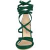 image:imageAllegra K Womens Lace Up Heels Stiletto High Dark Green Heel Sandals 85 m US