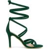 image:imageAllegra K Womens Lace Up Heels Stiletto High Dark Green Heel Sandals 85 m US