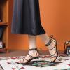 image:imageAllegra K Womens Lace Up Open Toe Open Toe Strappy Stiletto Heels Black Sandals  7 M US