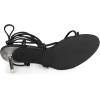 image:imageAllegra K Womens Lace Up Open Toe Open Toe Strappy Stiletto Heels Black Sandals  7 M US