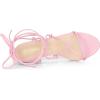 image:imageAllegra K Womens Lace Up Open Toe Open Toe Strappy Stiletto Heels Pink Sandals  6 M US