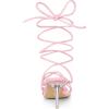 image:imageAllegra K Womens Lace Up Open Toe Open Toe Strappy Stiletto Heels Pink Sandals  6 M US