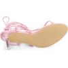 image:imageAllegra K Womens Lace Up Open Toe Open Toe Strappy Stiletto Heels Pink Sandals  6 M US