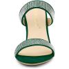 image:imageAllegra K Womens Open Toe Stiletto Heel Rhinestone Mules Emerald Green Sandals 9 m US
