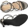 image:imageAllegra K Womens Open Toe Strappy Straps Stiletto Heel Gunmetal Sandals 10 M US