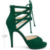 image:imageAllegra K Womens Platform Gladiator Strappy Open Toe Stiletto High Heel SandalsEmerald Green